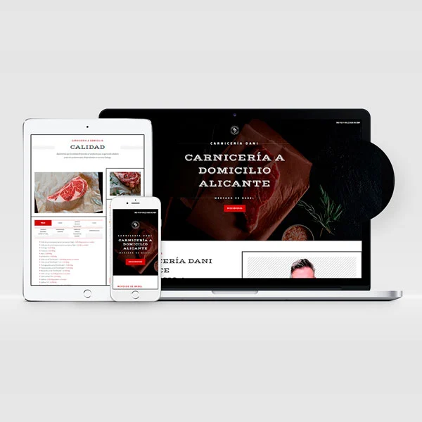Ejemplo de diseño web de Mercado a Domicilio